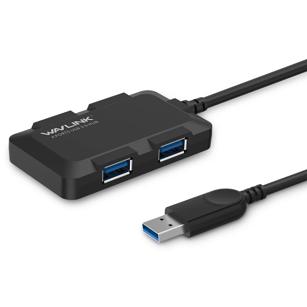 Wavlink высокоскоростной usb-хаб 3,0, 4 порта, портативный usb-хаб, док-кард-ридер, 5 Гбит/с, USB 3,0, разветвитель для компьютера, аксессуары для ноутбука