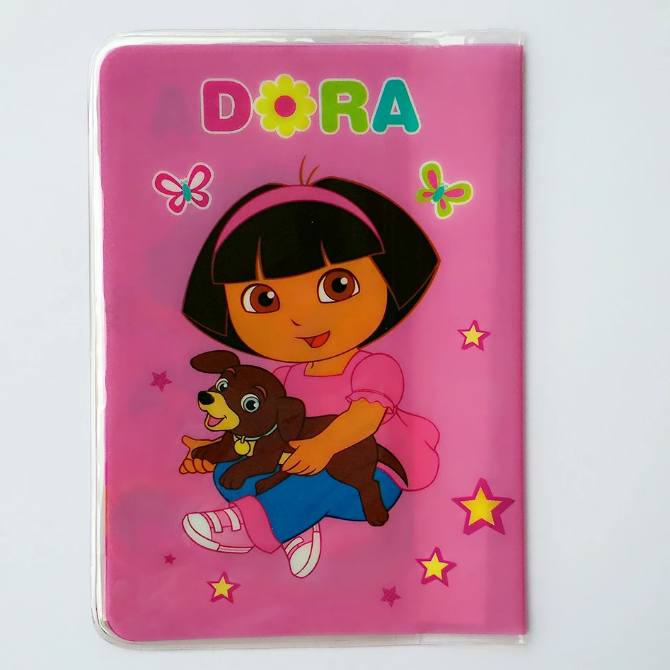 Дора Письмо Конверт держатель для карт Обложка паспорта ПВХ Кожа 3D дизайн