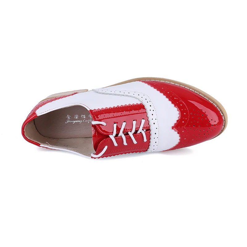 Женские броги на плоской подошве большие размеры осенние женские туфли-оксфорды