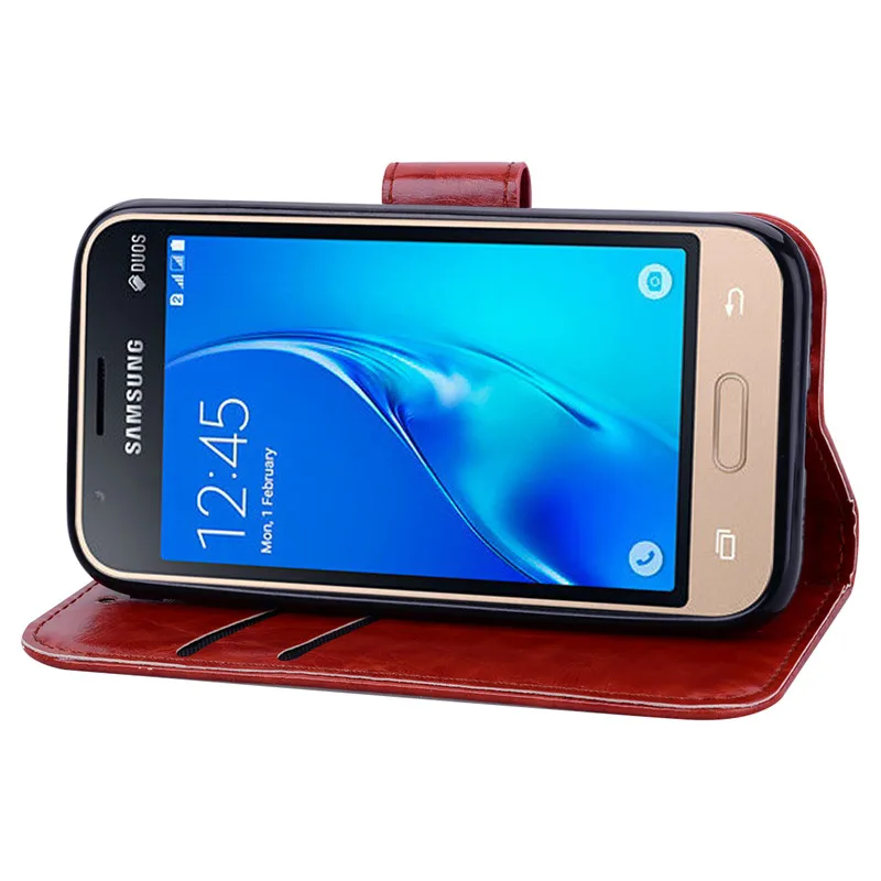 Кожаный флип-чехол для samsung galaxy j1 mini j105 j105h чехол для samsung galaxy j1 mini prime j106 j106f Чехол-бумажник флип-чехол для телефона