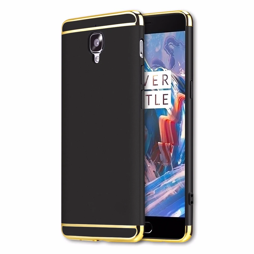 GKK гальванический щит серии для OnePlus 3t 3 чехол A3000 WIith мягкая пленка три жестких один плюс 3 OnePlus3 T чехол для телефона s