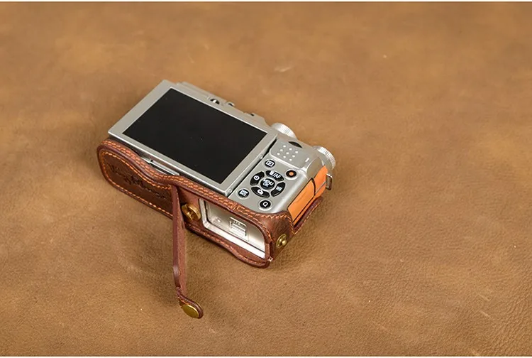 Чехол для камеры [VR] из натуральной кожи ручной работы сумка видео полукорпус Fuji