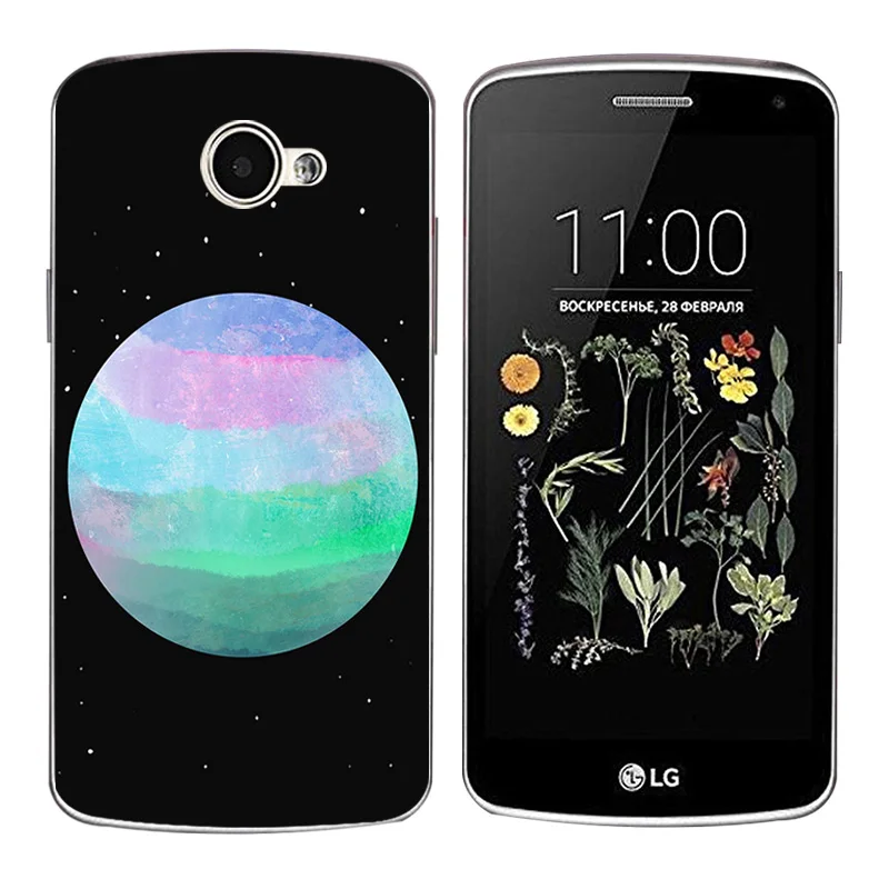 Чехол для LG K5 Мягкий силиконовый чехол LTE X220 X220DS K 5 с ботаническим принтом k5 0