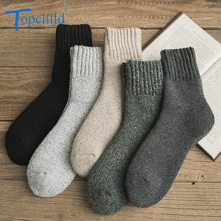 Topchild/шерстяные носки для мужчин спорта и отдыха зимние толстые теплые флисовые