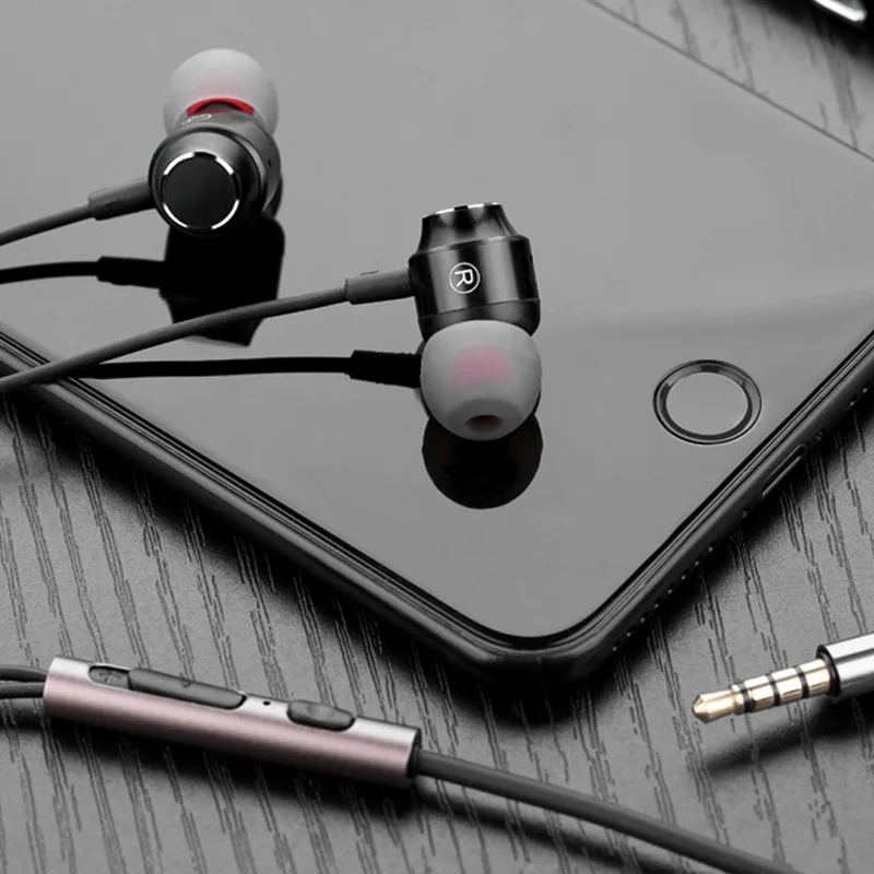 Мини наушники в ухо 3 5 мм проводные стерео с микрофоном для телефона ПК MP3