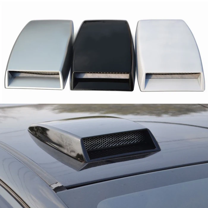 

Car Stickers and Decals Auto Engine Air Flow Intake Hood Scoop Vent Cover Trim Decoration ABS Chrome Car Styling Accessories