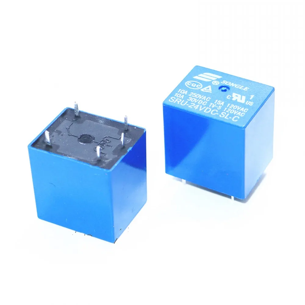 50 шт./лот Мощность реле SRU-05VDC-SL-C SRU-12VDC-SL-C SRU-24VDC-SL-C 5 В, 12 В, 24 В постоянного тока, T70 10A 5PIN