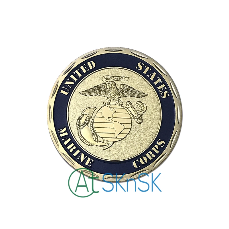 Золотые монеты с эмалью коллекционные 8 го солдата морской пехоты США|coins