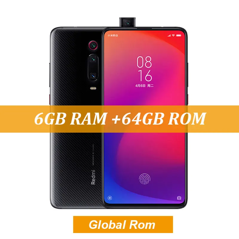 Global Rom Black Xiaomi Redmi K20 Global Rom 6 ГБ 64 Гб Восьмиядерный процессор Snapdragon 730 6,39 ''AMOLED экран 48MP камеры 4000 мАч - Цвет: Global Rom Black