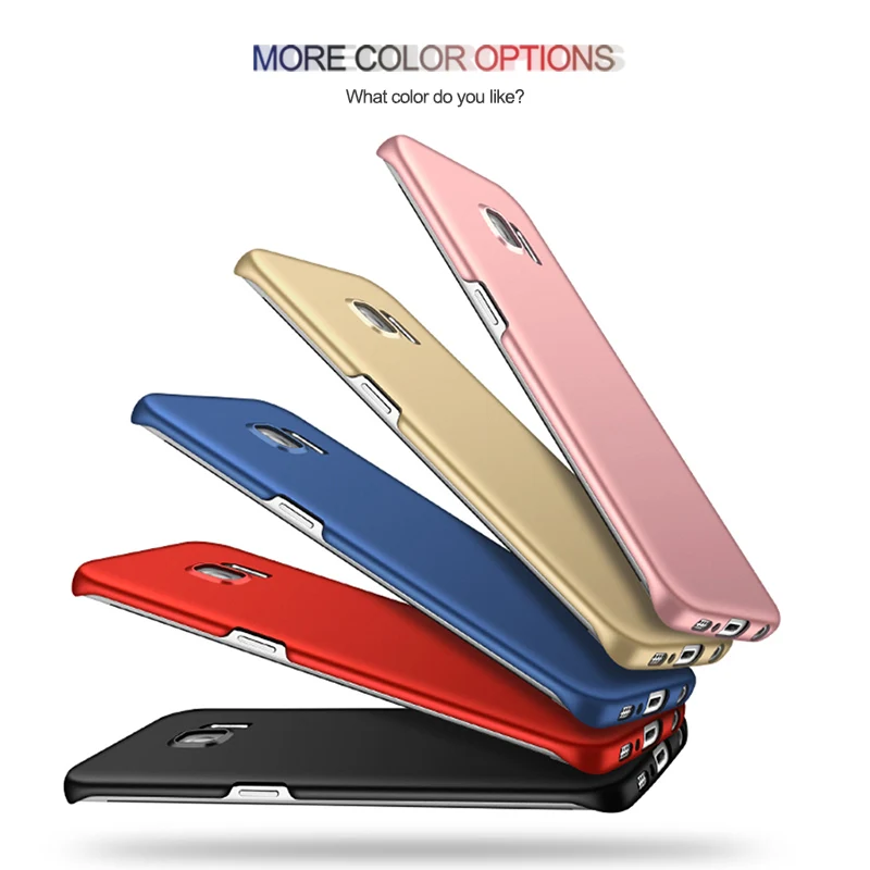 Ультратонкий матовый чехол для samsung Galaxy S5 S6 S7 edge S8 S8 Plus, простая задняя крышка для телефона samsung A3 A5 A7