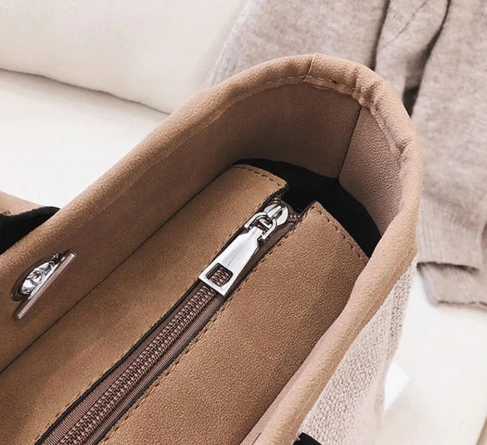 Женская Холщовая Сумка на плечо Большая вместительная сумка с буквенным принтом