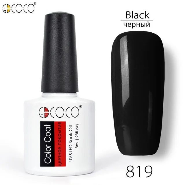 819(Black) GDCOCO, 3D гель "кошачий глаз", Цветной Гель-лак для ногтей, замачиваемый, УФ светодиодный, гибридный лак, блеск, магнит, сделай сам, Гель-лак, базовая верхняя часть - Цвет: 819(Black)
