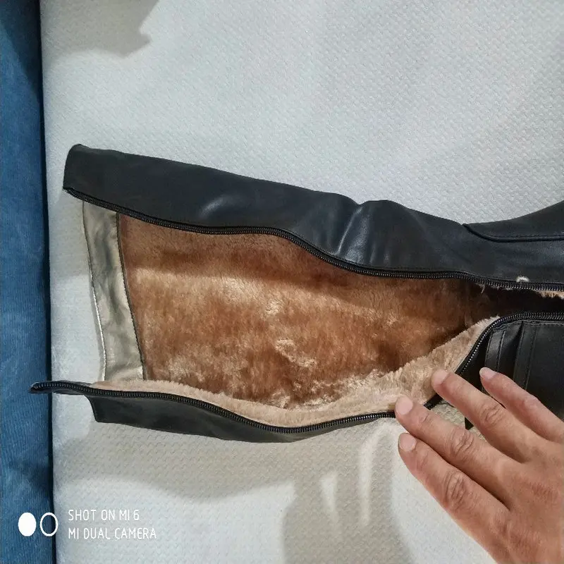 Зимние женские сапоги NEMAONE с шерстяной подкладкой рыцарские высокие на высоком