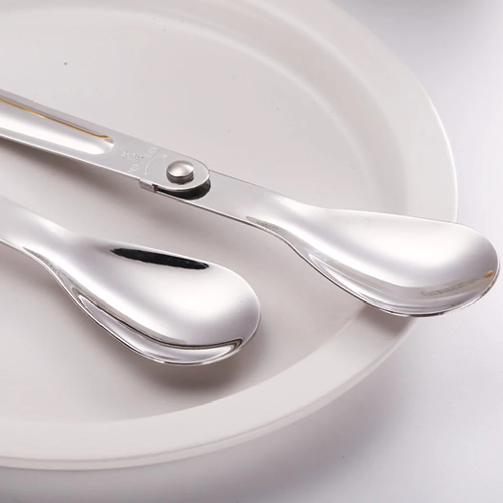 Складная легкая ложка практичный аксессуар для путешествий открытый кухонный