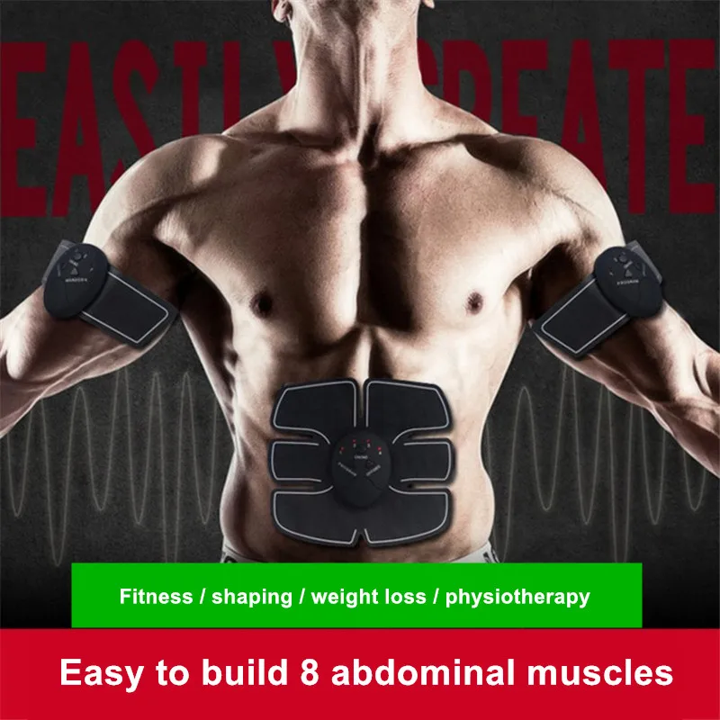 Электрический тренажер мышц брюшного массаж тела Fit Training EMS Тренировка пресса для