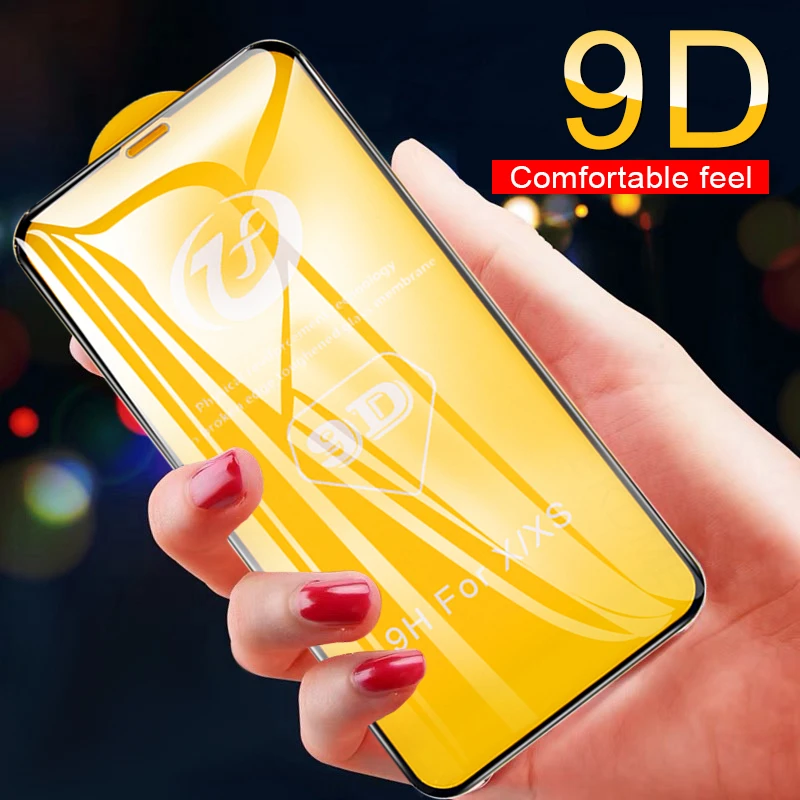 9D Full Cover Tempered Glass For iPhone 11 5.8 6.1 6.5 XS MAX 8 7 6 6S Plus Screen Protective XR X Film | Мобильные телефоны и