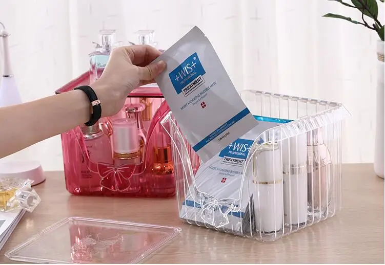 1PC Transparent Makeup Jewelry Acrylic Storage Box Cosmetic Organizer Case Sundry Tools OK 0693 | Дом и сад