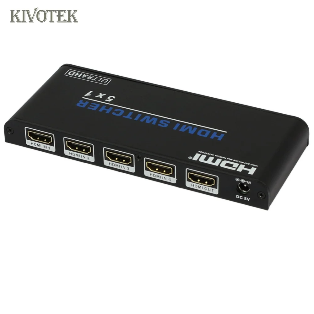 

4K HDMI Splitter Switch 5X1 5 input 1 output Switcher,IR Control Female Connecter HDMI2.0 for XBOX 360 PS4/3 Free Shipping