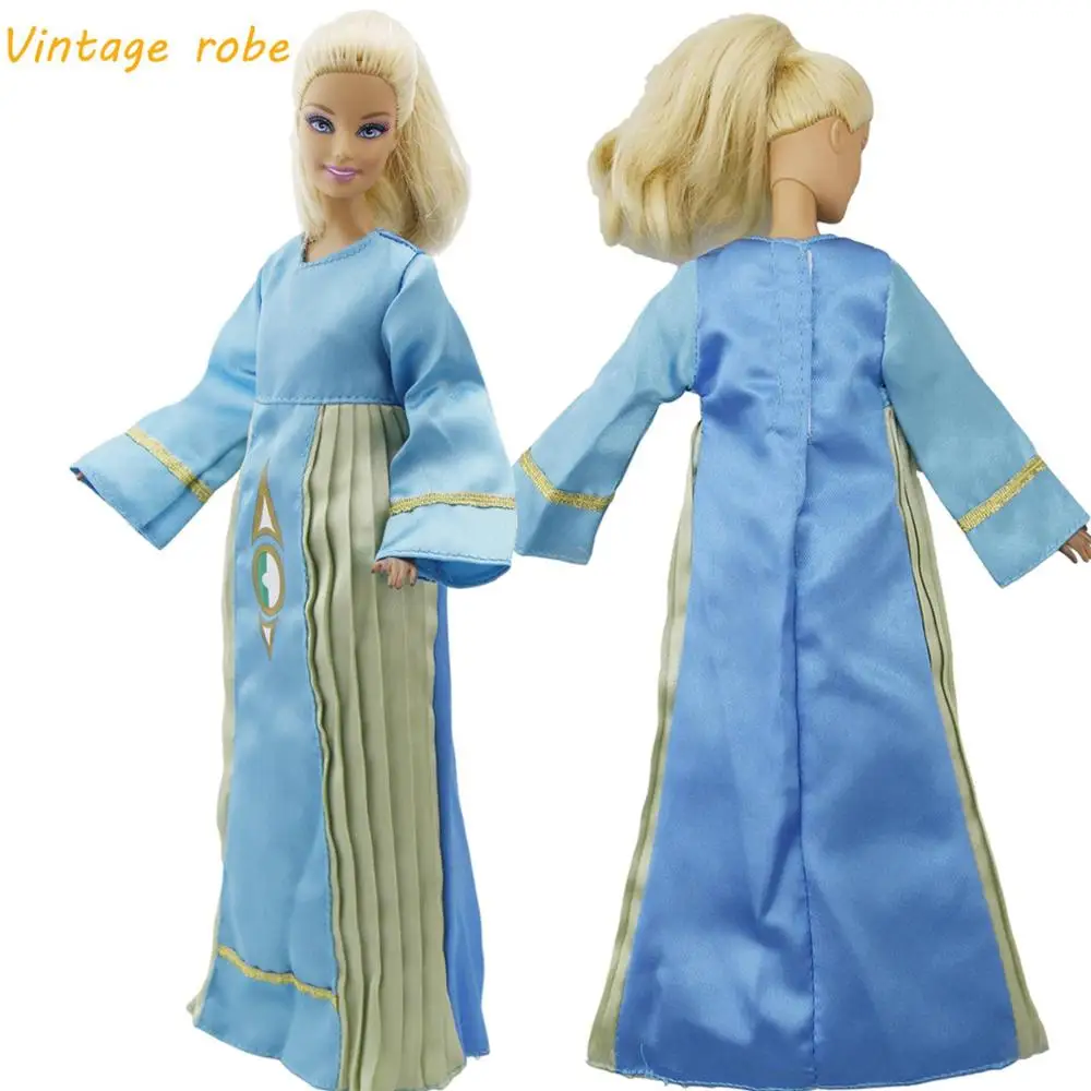 Vintage robe 1x Косплей сказочные куклы аксессуары Классические Вечерние платья принцессы платье для куклы Барби одежда для детей милые игрушки - Цвет: Vintage robe