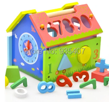 Детские геометрия коробка цифровой домик мудрость старые необычные / деревянные