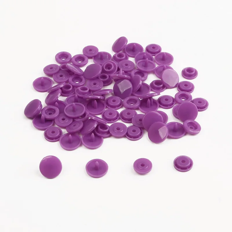 Purple KAM T5 пластиковые защелки кнопки крепеж 20/50/100/150 Наборы сумка Папка темная Пряжка кнопка смолы одежды аксессуары для детской одежды - Цвет: Purple