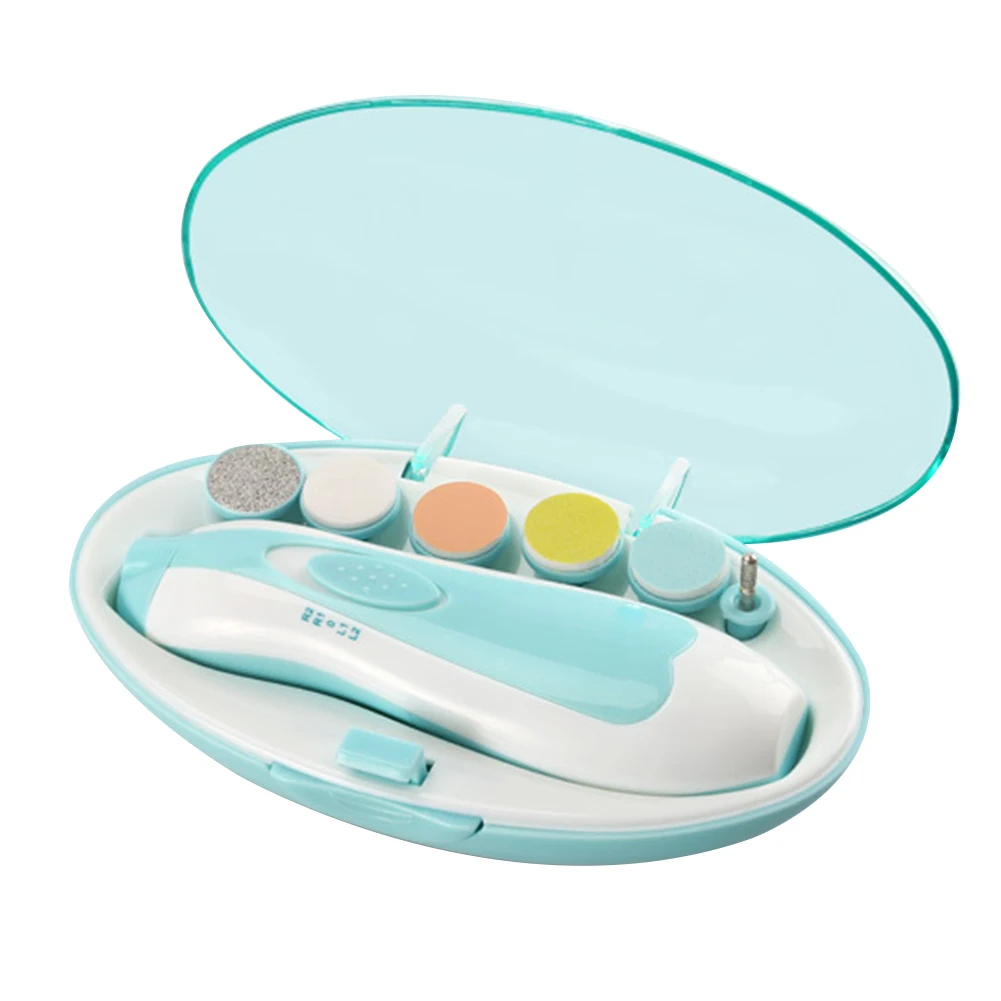 Eco-friendly Silent Nail Polisher Simple Operation Electric Safe Trimmer Clippers Kit 360° Rotation UV For Baby 2 Colors | Красота и