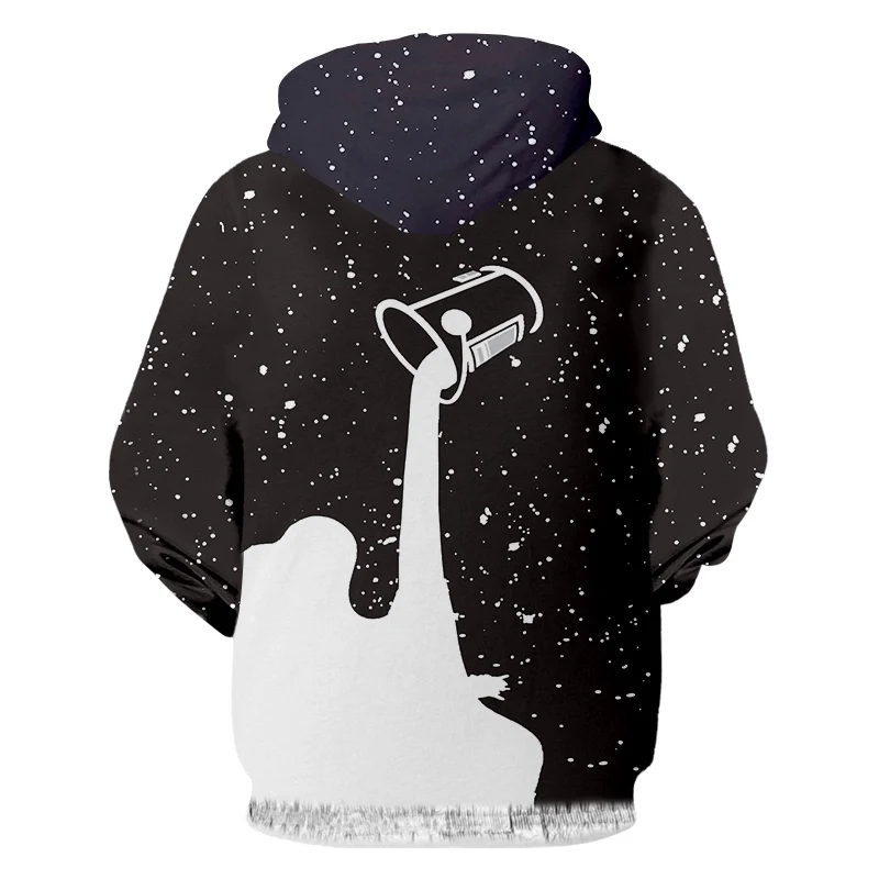 Hot Fashion Men/Women 3D Sweatshirts Print Milk Space Galaxy Hooded Hoodies Unisex Tops Wholesale and retail | Мужская одежда