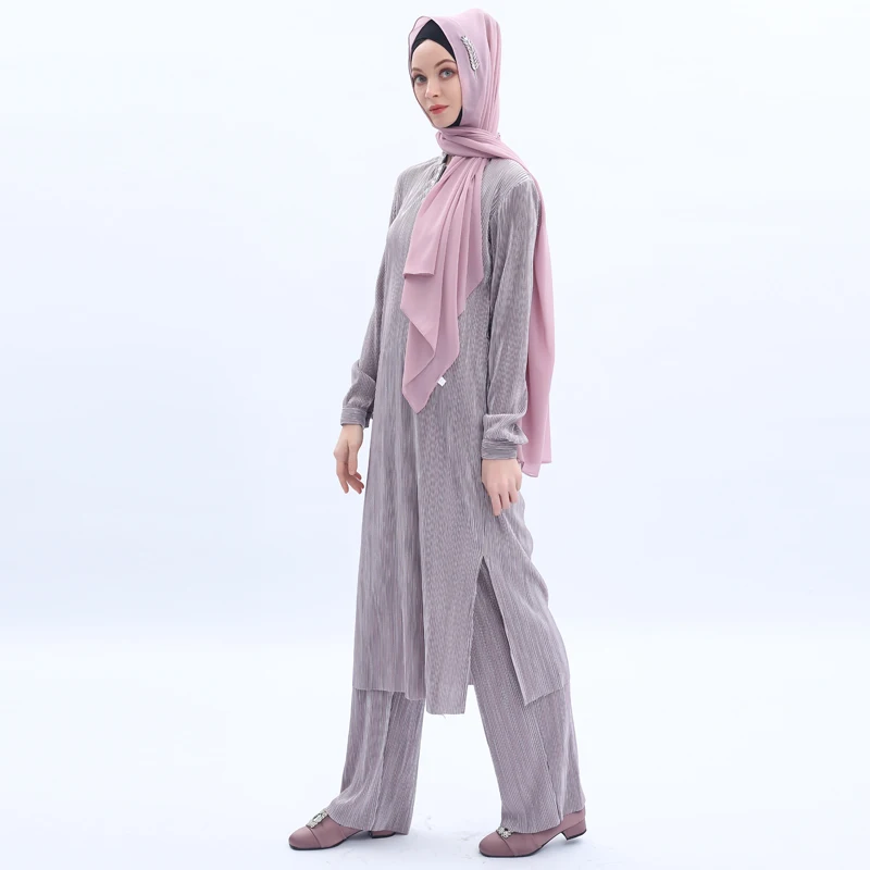 

New Dubai Muslim women baju kurung top+pants /set (no hijab)