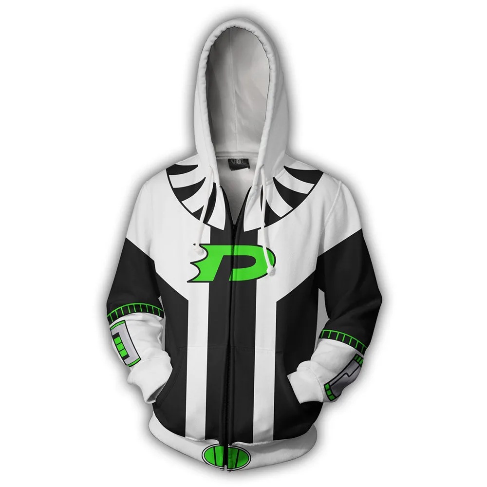 Аниме Danny Phantom толстовки Косплей костюмы осень мужчины и женщины аниме 3D печать