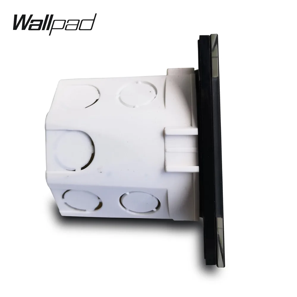 Wallpad S7 белая и черная стеклянная панель ЕС настенная розетка с 2 1 А usb-порта для