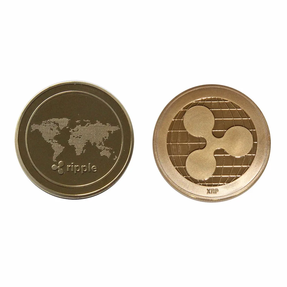 1 шт. монета ряби памятная круглая XRP криптовалюты Коллекционная Биткоин
