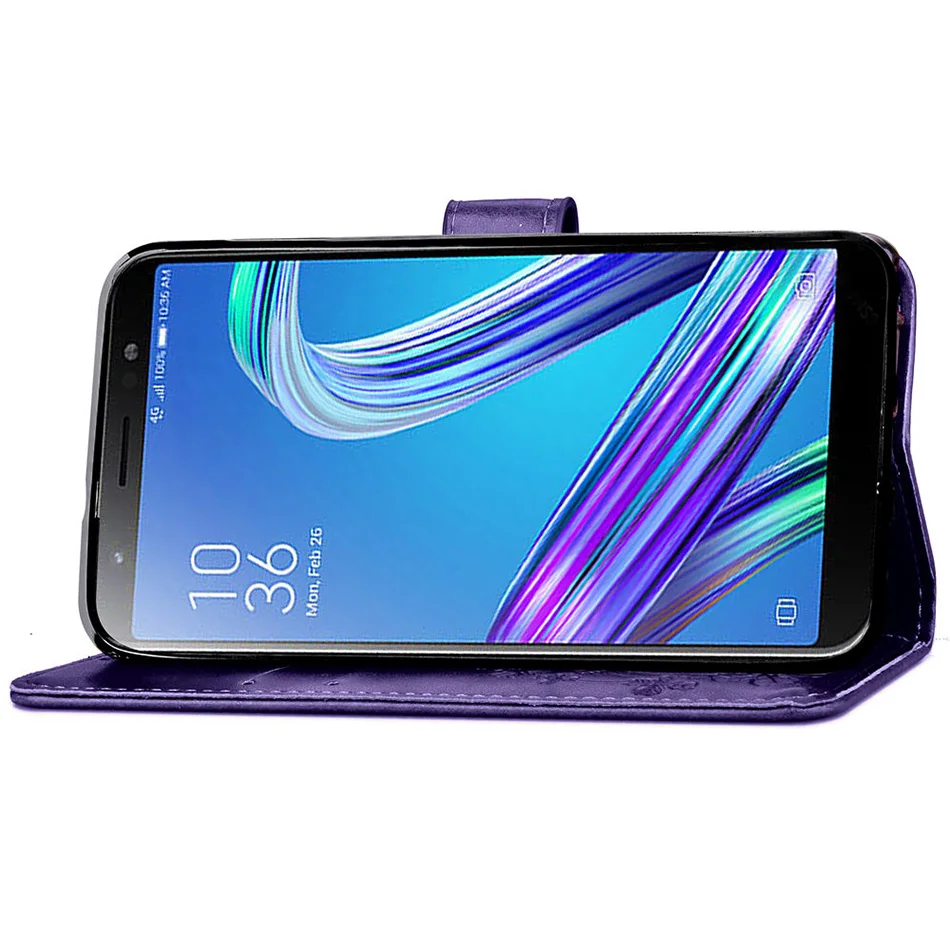 Кожаный флип чехол кошелек с подставкой для Asus ZB555KL роскошные чехлы мобильных