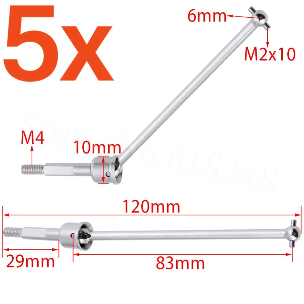

Wholesale 5Pairs/Lot 188015 HSP Upgrade Parts Universal Drive Joint Aluminum 1:10 RC Model Car Off Road Monster Truck 94188