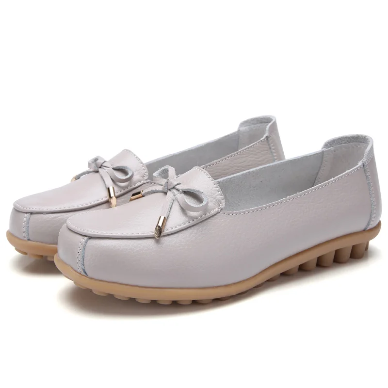 Real Leather Women Shoes Moccasins Mother Loafers Soft Leisure Slip On Ballet Flats Female Driving Woman WSH3208 | Обувь