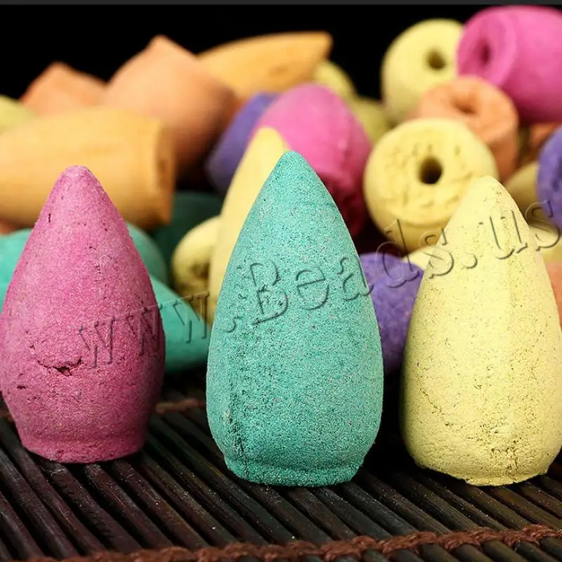 

200 pcs/bag Incense Cones Smoke Backflow Incense Jasmine Lavender Sandalwood Fragrant Aromatherapy Indian Tibetan Cones
