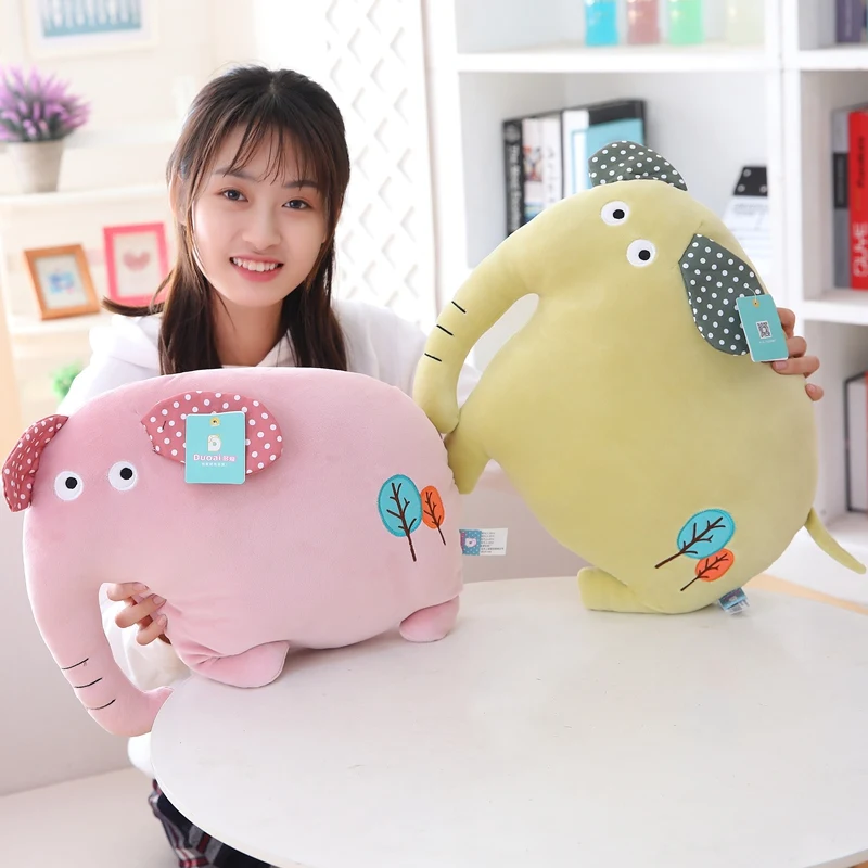 Милая плюшевая подушка с рисунком слона игрушка мягкий диван Подушка для спины