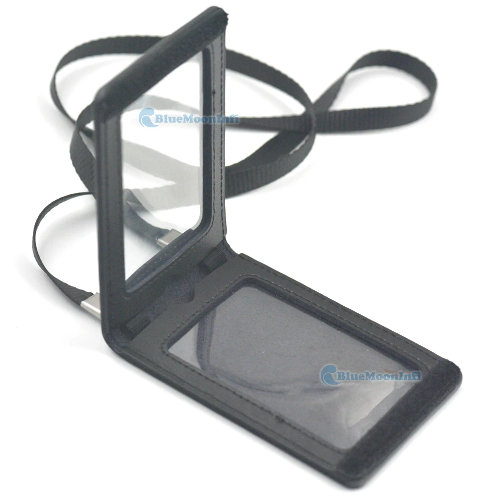 1 шт. 2 визитница для удостоверения личности значок из натуральной кожи Застежка