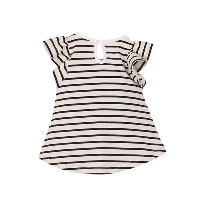 Красивое модное платье принцессы для маленьких девочек летнее с бантом Одежда