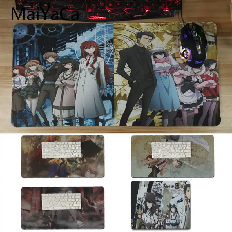 

MaiYaCa мальчик подарок Pad Steins Gate Силиконовая накладка для Мышь игра излучения для украшения рабочего стола с нескользящей шипованной резиново...