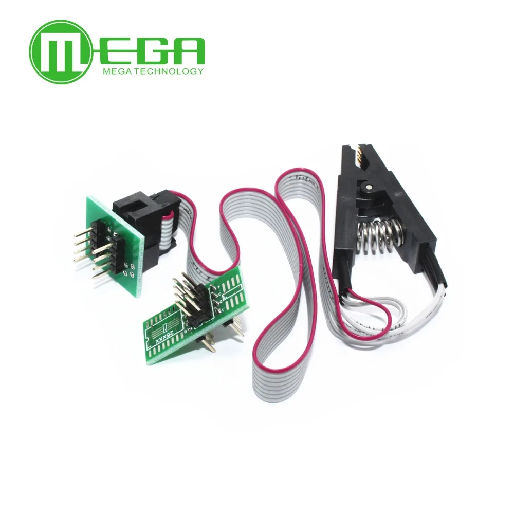 Зажим для проверки EEPROM 93CXX / 25CXX 24CXX + 2 адаптера 5 комплектов обновленная версия SOIC8