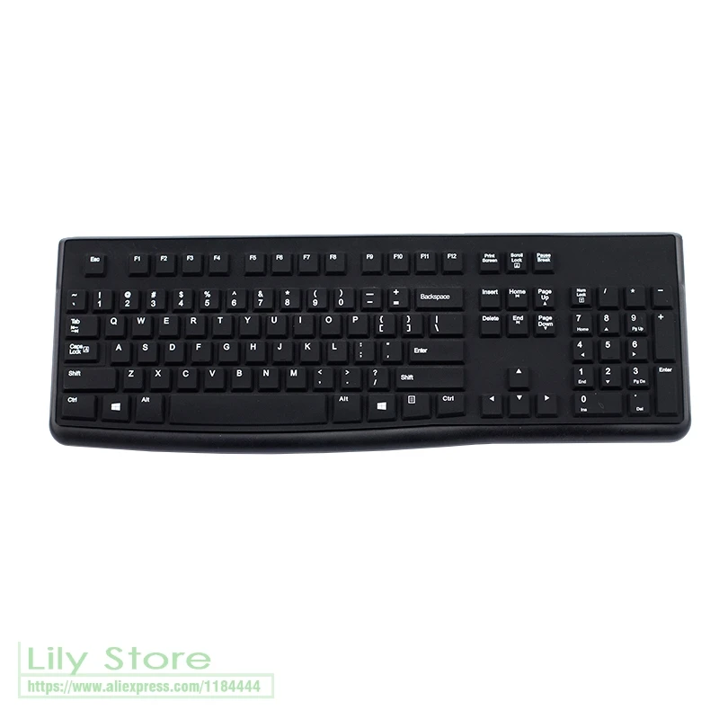Для logitech MK120 K120 Пылезащитная пленка силиконовая Пылезащитная Механическая Беспроводная настольная клавиатура защитная крышка - Цвет: allblack
