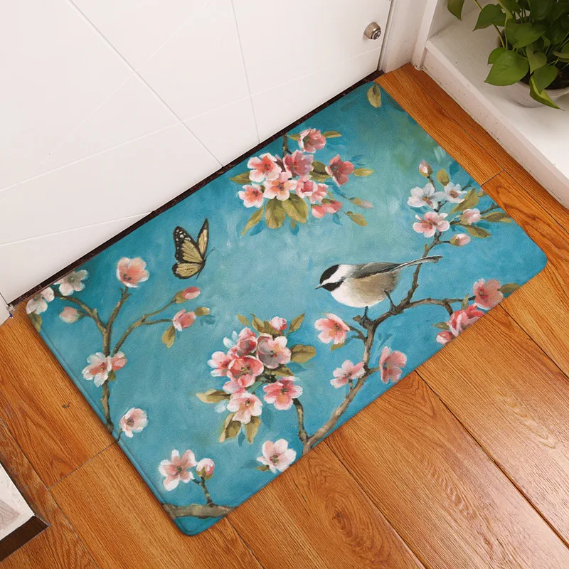 

Zeegle Dust Proof Door Mats Outdoor Bird Printed Area Rug For Living Room Bedroom Carpets Anti-slip Floor Mats Kitchen Mats