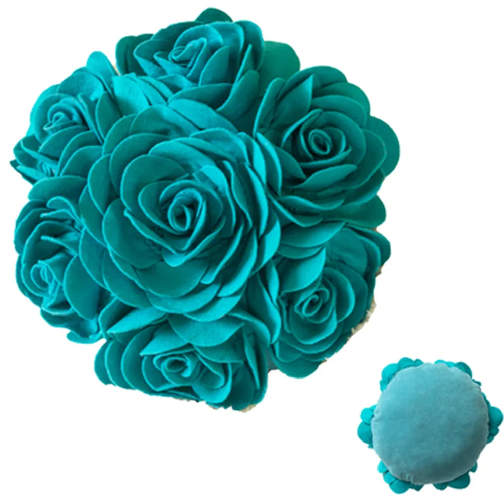 3D розы ручной работы декоративная подушка с вставкой для кровати гостиной