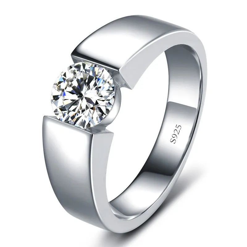 Кольцо для влюбленных из серебра 925 пробы с фианитом | Украшения и аксессуары