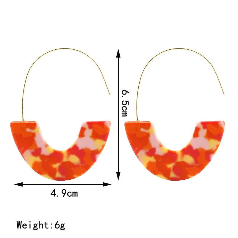 

Exaggeration Acrylic Drop Earrings Vintage Statement Geometric Leopard Earrings For Women 2018 Fashion Female Earrings Jewelry