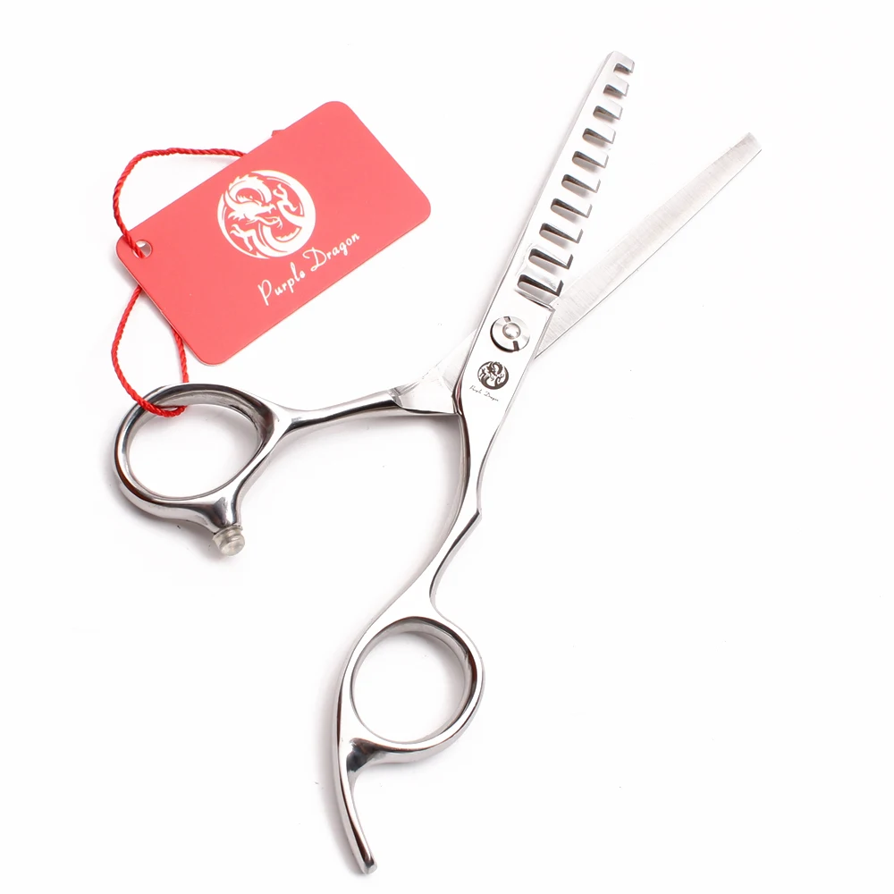 6 дюймов 17 см фиолетовый дракон нержавеющая Парикмахерская Makas 10 зубья