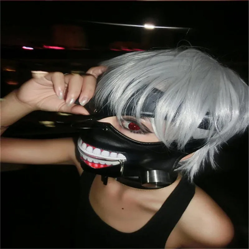 Новые стили Токио вурдалак 2 Kaneki Кен маска Регулируемая Молния маски кожа PU
