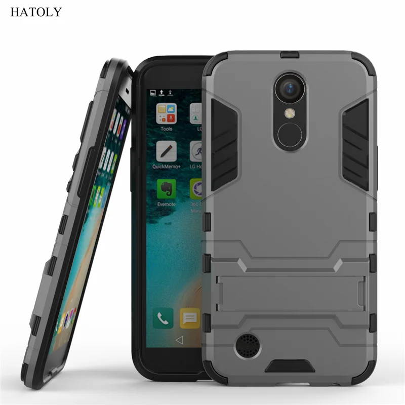 HATOLY For Armor Case LG K10 2017 Shockproof Robot Silicon Rubber Hard Phone Cover Fundas LV5 X400 M250N 5.3" |