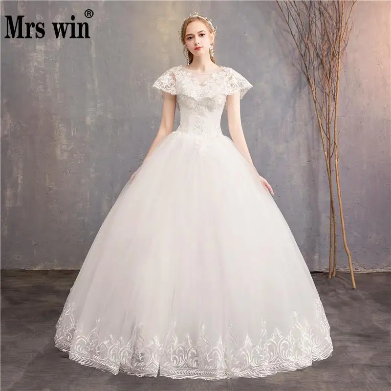 Платье для свадьбы Mrs Win классическое кружевное платье с вышивкой на заказ