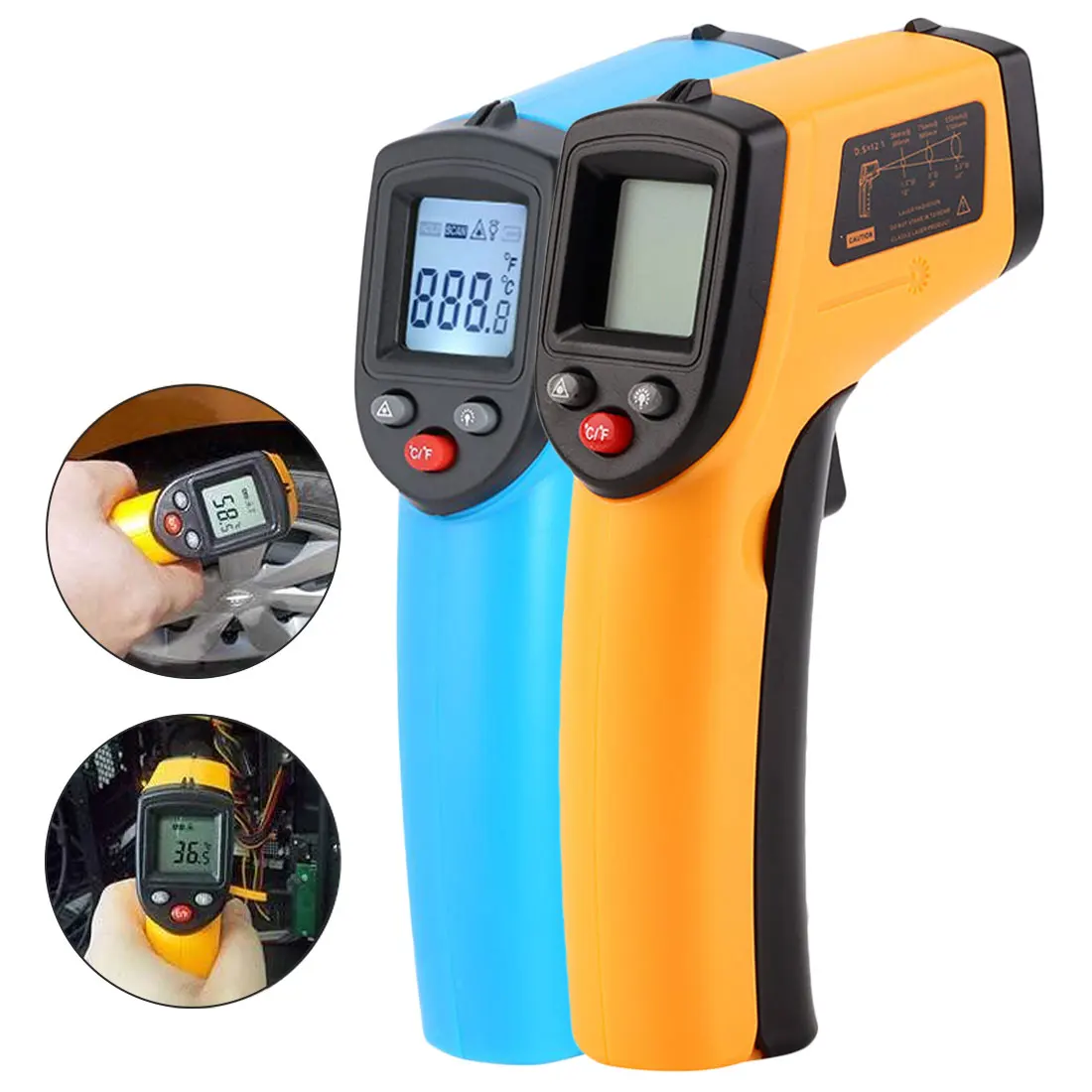 -50 to 380C Non-contact Infrared Thermometer Digital Laser Temperature Meter IR Pyrometer Imager Hygrometer Industrial Tester
-50 to 380C Non-contact Infrared Thermometer Digital Laser Temperature Meter IR Pyrometer Imager Hygrometer Industrial Tester